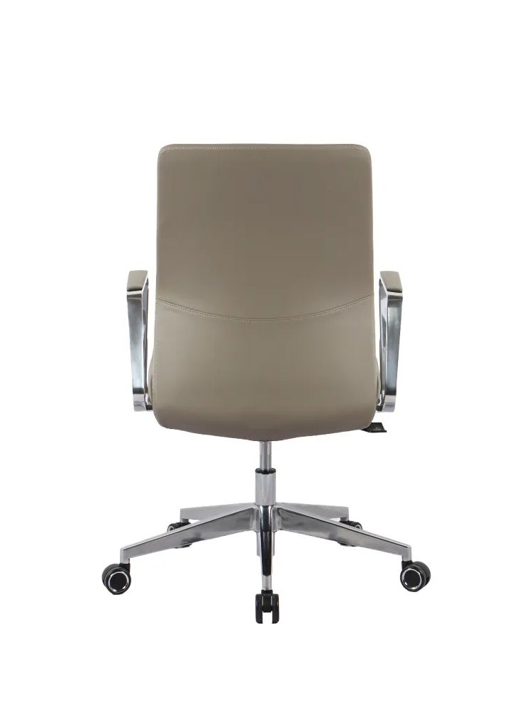DAMONS Mid-Back Executive Office Chair, Padded Seat & Ribbed Back, Height Adjustable Swivel Task Chair with Chrome Armrests & 5-Star Caster Base - Image 2